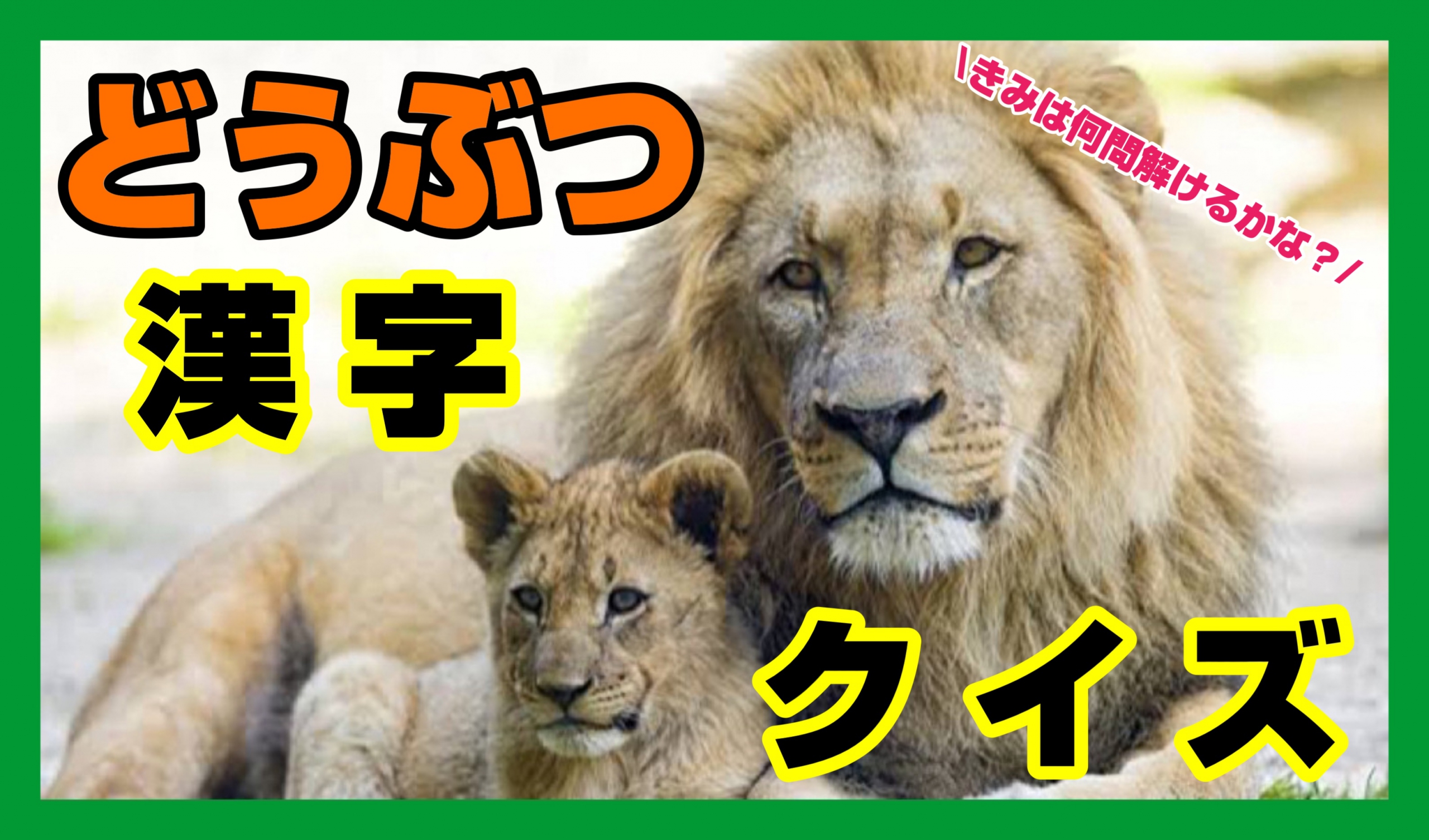 小学生向け 動物漢字クイズ 君は何問解けるかな 学童クラブクラブアウラ